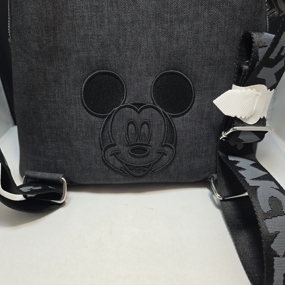 Loungefly Disney Mickey Mouse Figural Denim Mini Backpack NWT - Picture 6 of 9